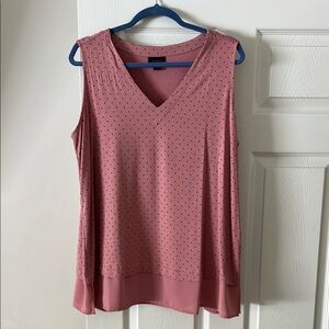 J. Jill Mauve Sleeveless Polka Dot Blouse